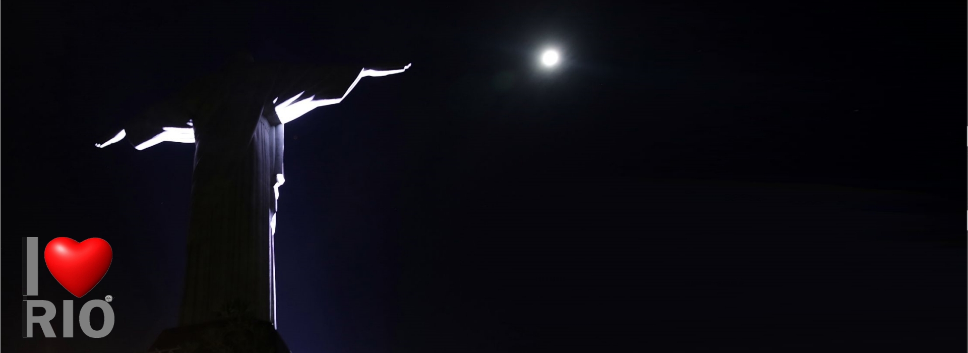  Rio de Janeiro, Brazil - Christ the Redeemer in moonlight