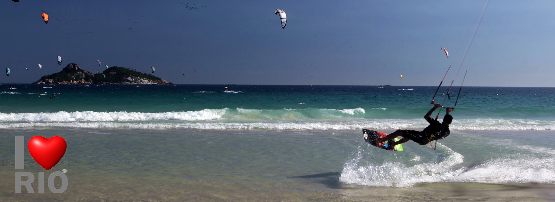  Rio de Janeiro, Brazil - kitesurfing at Barra Beach